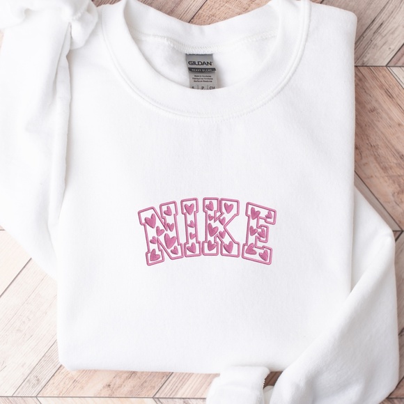 Tops - Embroidered Nike Valentine Heart Crewneck